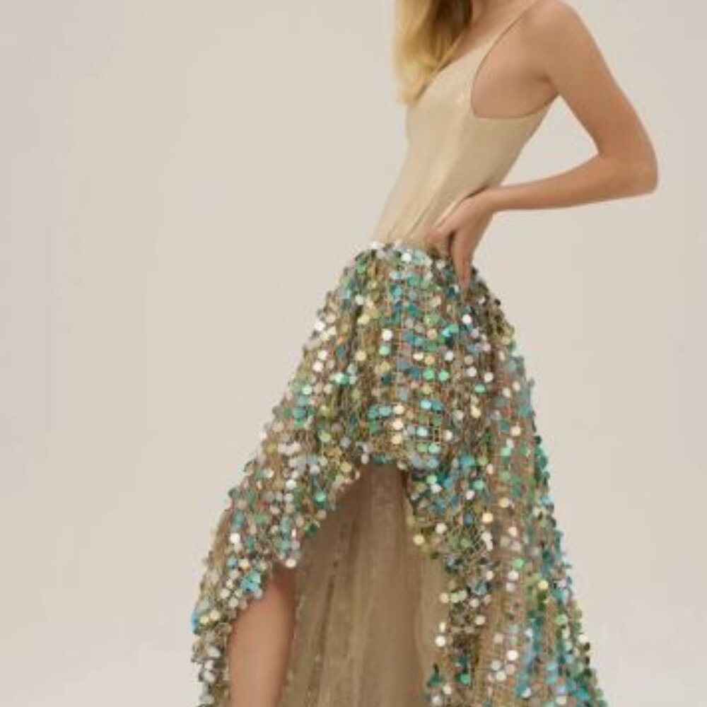 Sana Osmani Women's Asymmetrical Ocean CHARM VERSATILE SKIRT One Size